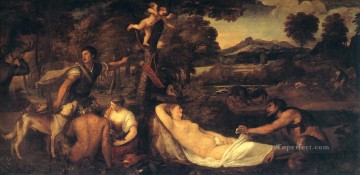 ティツィアーノ Painting - 木星とアンティオペ・パルド・ヴィーナス・ティツィアーノ・ティツィアーノ